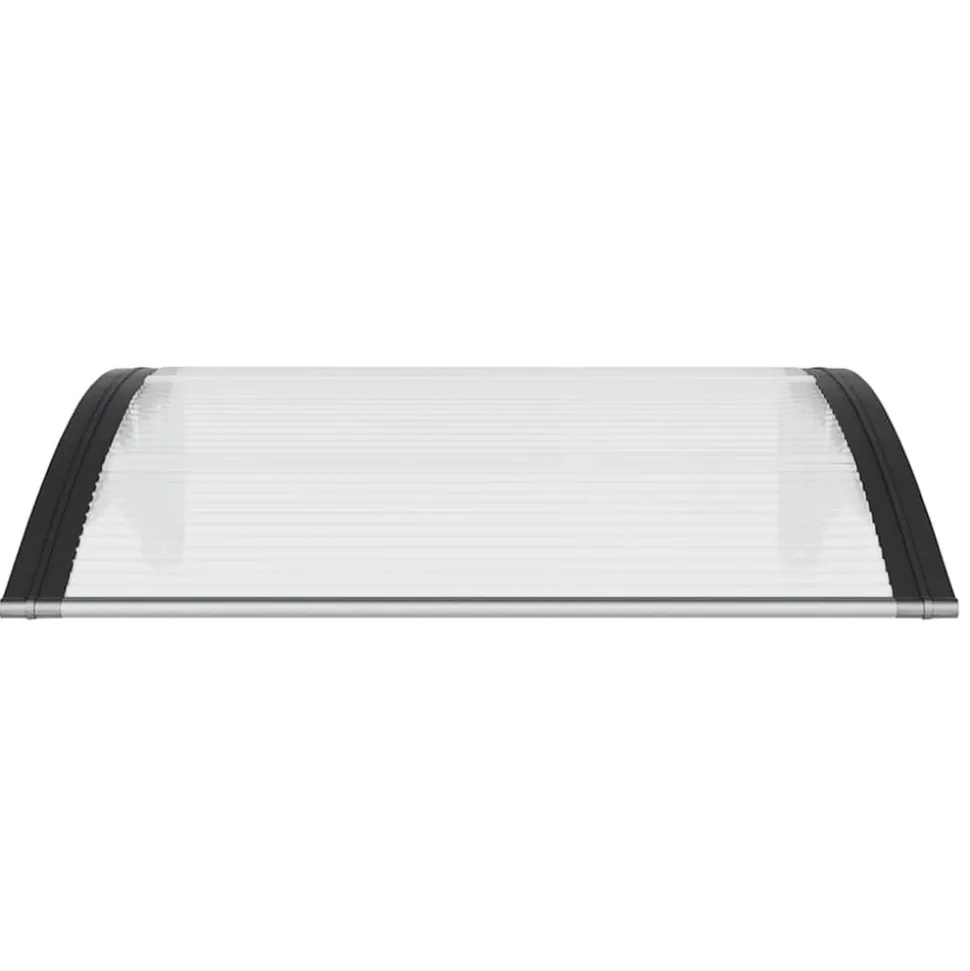 VIDAXL - Auvent de porte noir et transparent 100x75 cm polycarbonate
