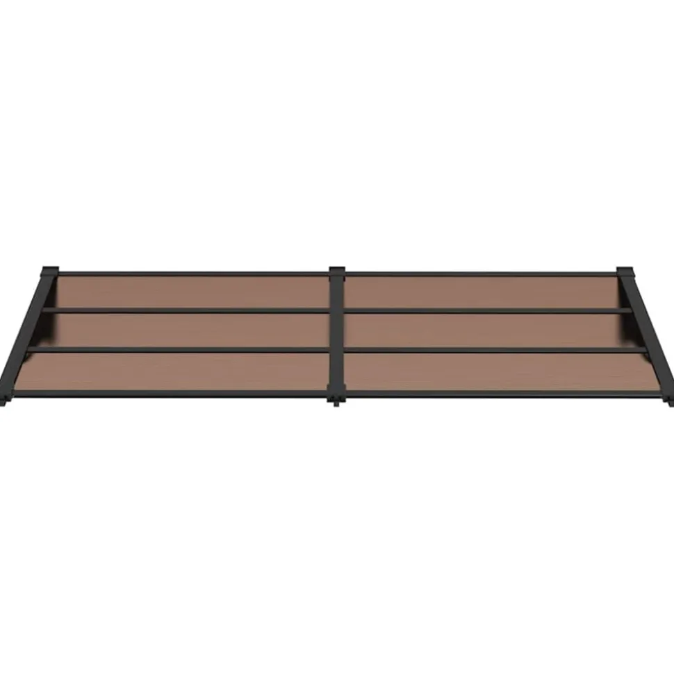 VIDAXL - Auvent de porte noir 199x90 cm polycarbonate