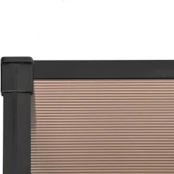 VIDAXL - Auvent de porte noir 199x90 cm polycarbonate