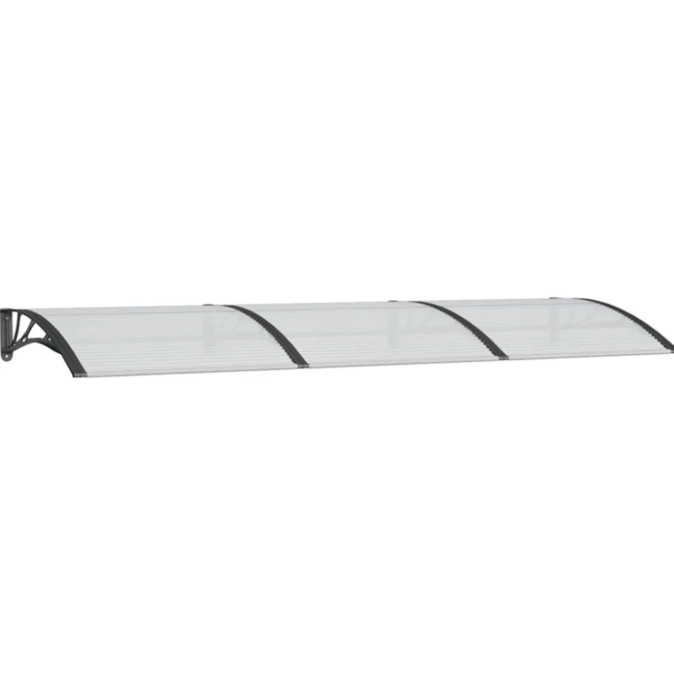 VIDAXL - Auvent de porte noir 300x100 cm polycarbonate