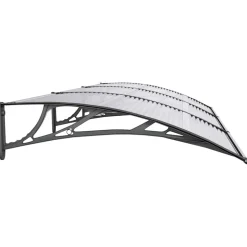 VIDAXL - Auvent de porte noir 300x100 cm polycarbonate