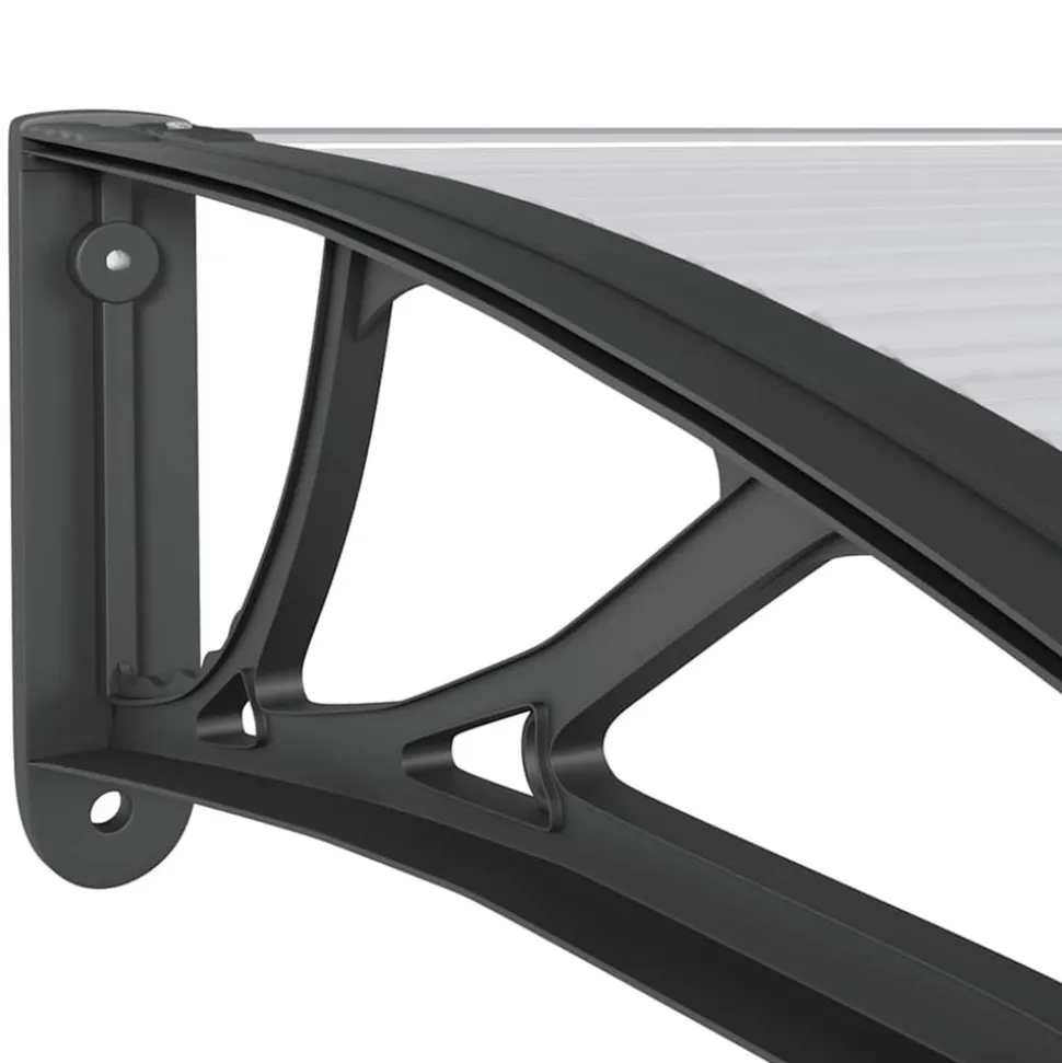 VIDAXL - Auvent de porte noir 300x100 cm polycarbonate