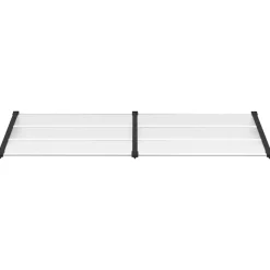 VIDAXL - Auvent de porte noir et transparent 239x90 cm polycarbonate