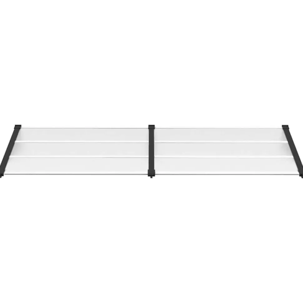 VIDAXL - Auvent de porte noir et transparent 239x90 cm polycarbonate