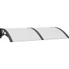 VIDAXL - Auvent de porte noir et transparent 150x75 cm polycarbonate