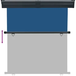 VIDAXL - Auvent latéral de balcon 165x250 cm bleu