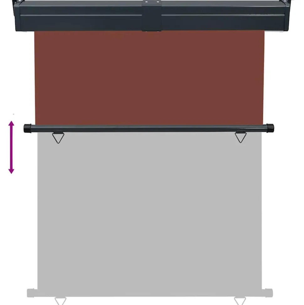 VIDAXL - Auvent latéral de balcon 145x250 cm marron
