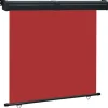 VIDAXL - Auvent latéral de balcon 165x250 cm rouge