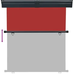 VIDAXL - Auvent latéral de balcon 165x250 cm rouge
