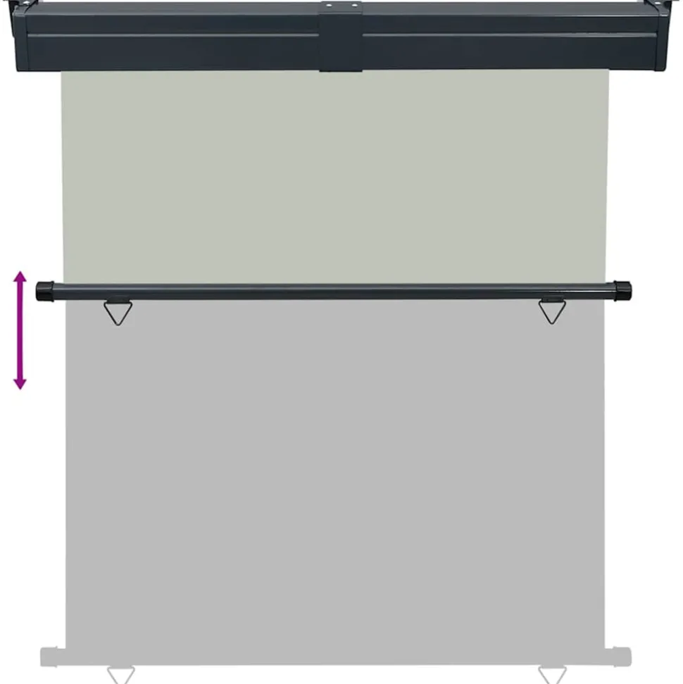 VIDAXL - Auvent latéral de balcon 165x250 cm gris