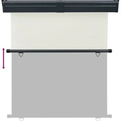 VIDAXL - Auvent latéral de balcon 175x250 cm crème