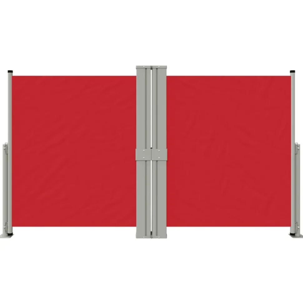 VIDAXL - Auvent latéral rétractable rouge 140x1200 cm