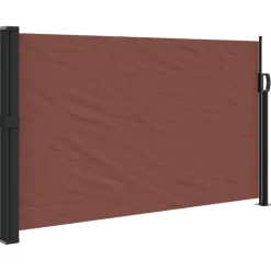 VIDAXL - Auvent latéral rétractable marron 120x500 cm