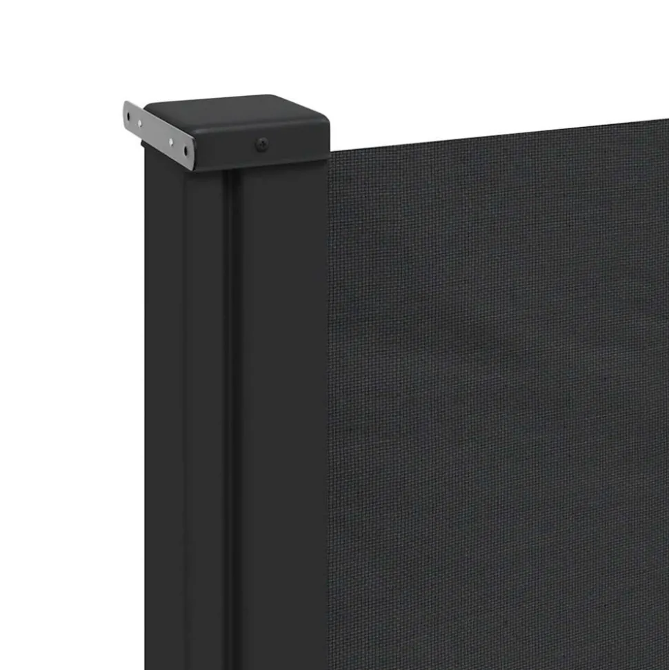 VIDAXL - Auvent latéral rétractable noir 160x600 cm