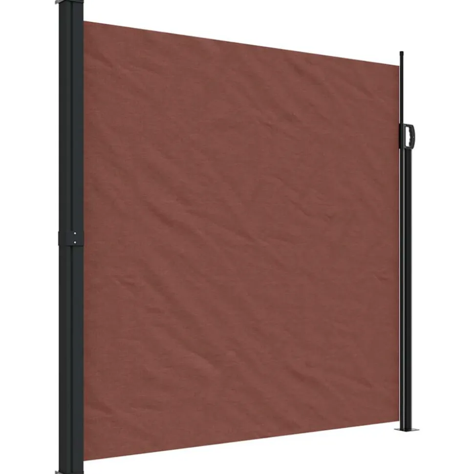 VIDAXL - Auvent latéral rétractable marron 200x500 cm