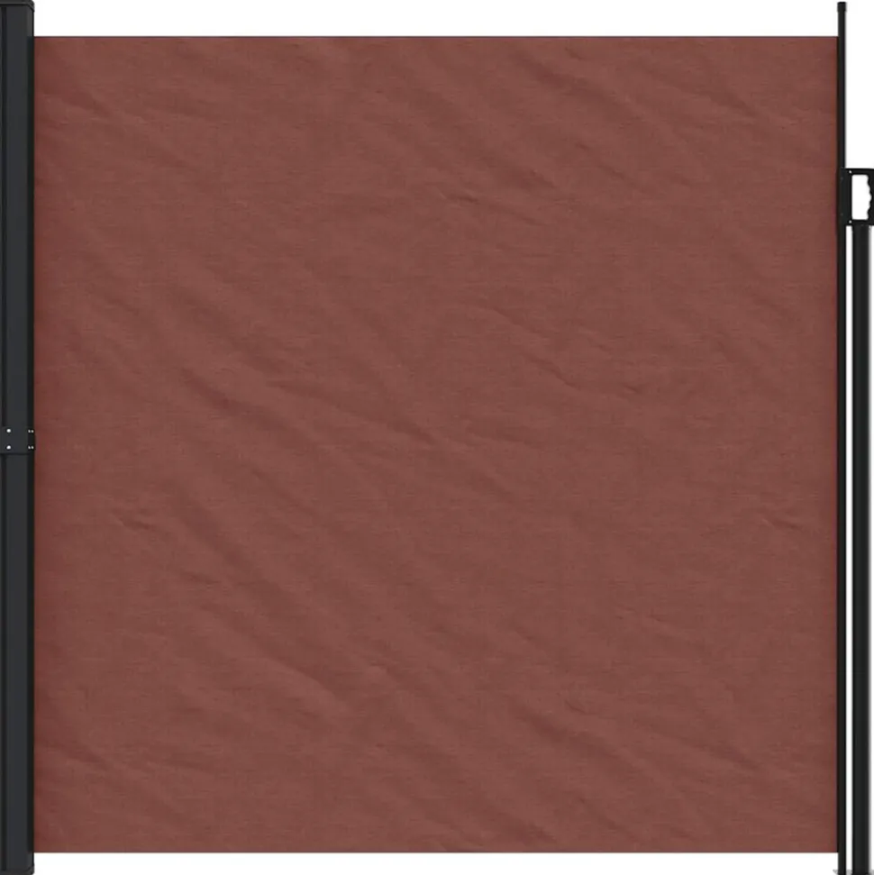 VIDAXL - Auvent latéral rétractable marron 200x500 cm
