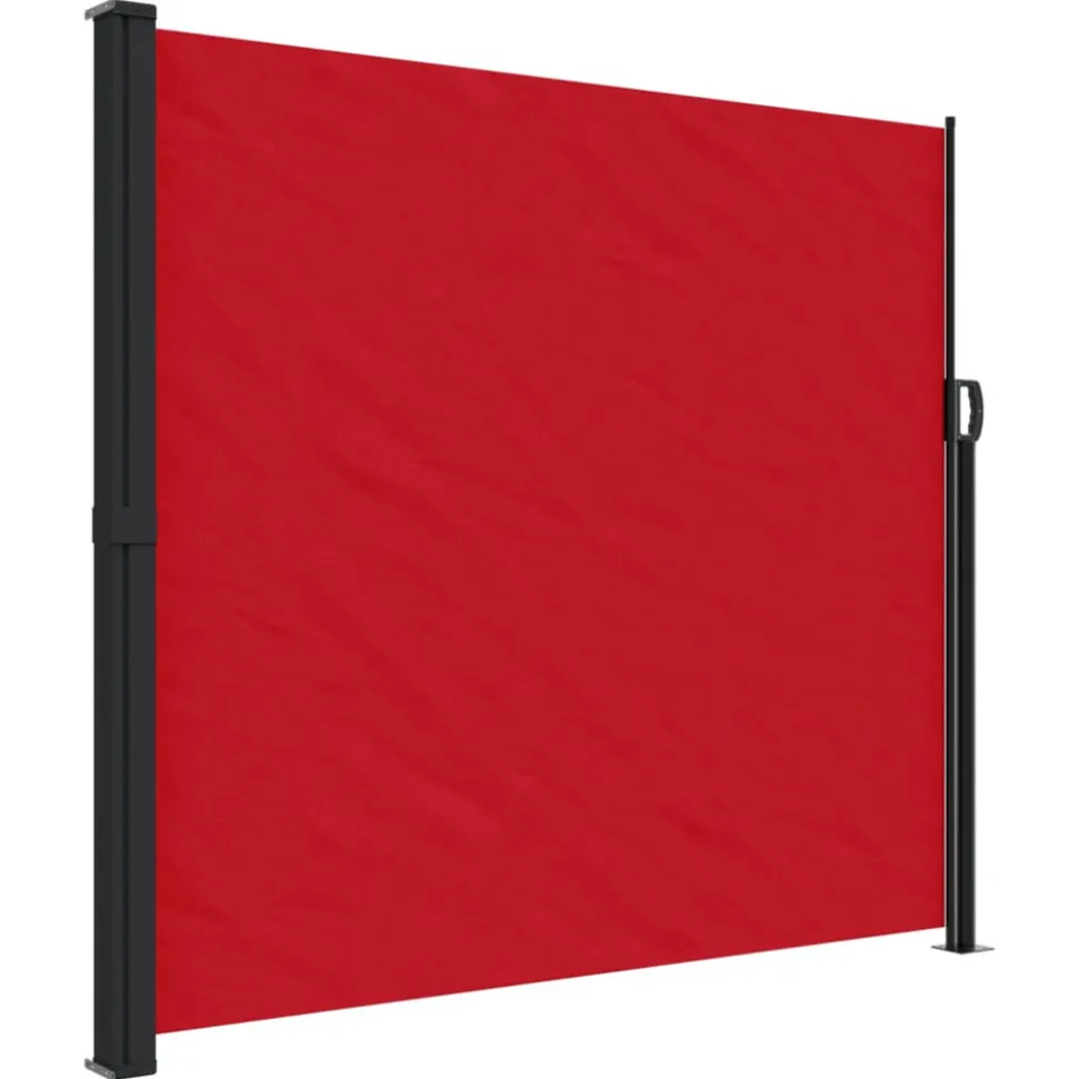 VIDAXL - Auvent latéral rétractable rouge 180x600 cm