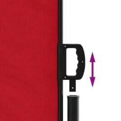 VIDAXL - Auvent latéral rétractable rouge 180x600 cm