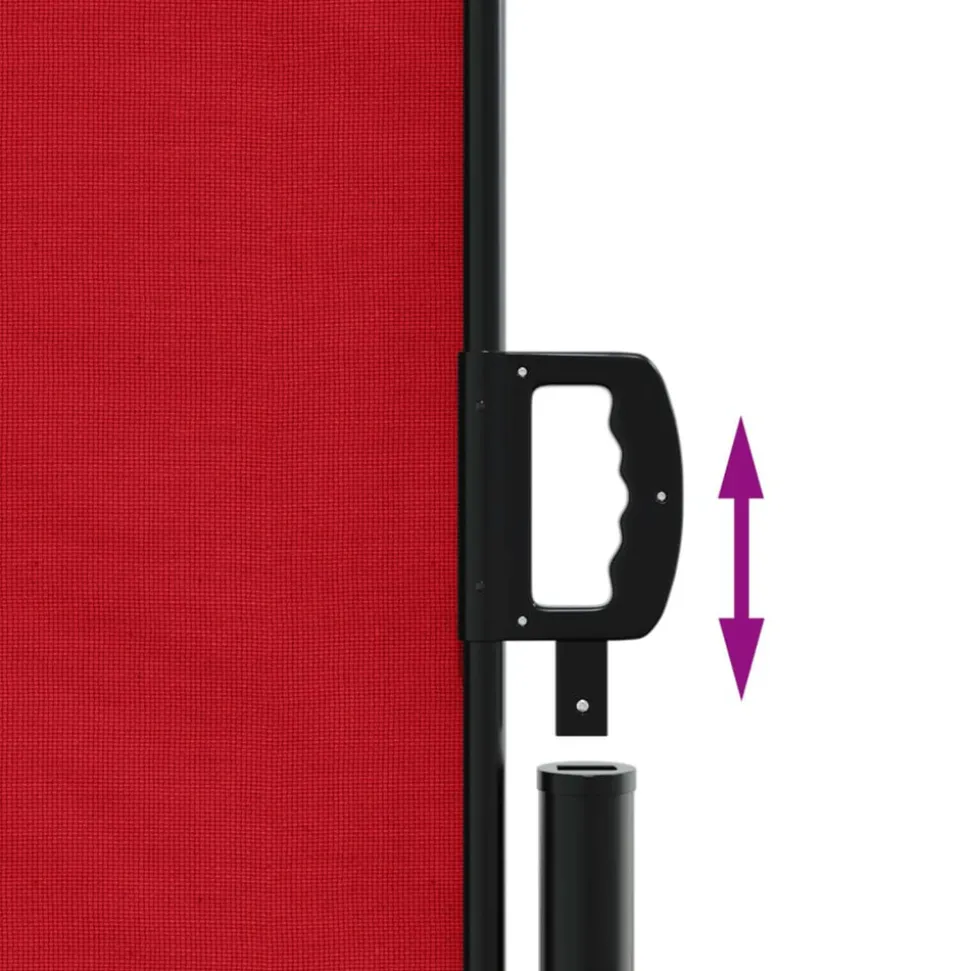 VIDAXL - Auvent latéral rétractable rouge 180x600 cm