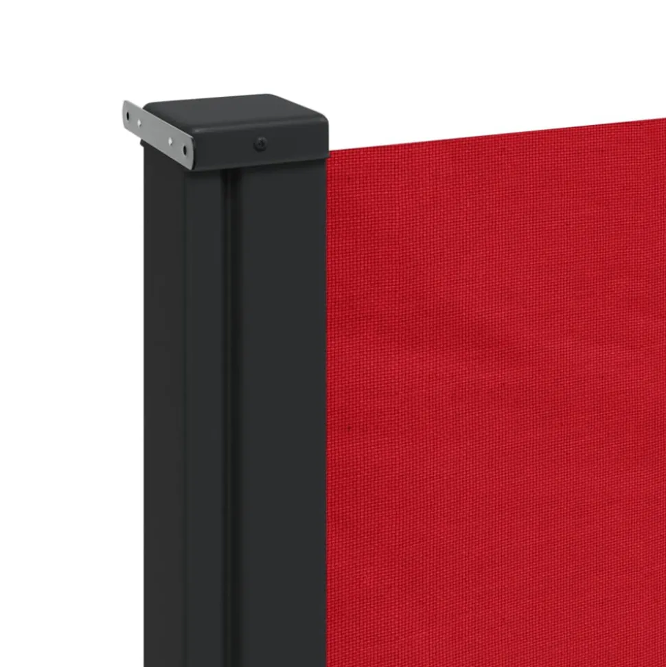 VIDAXL - Auvent latéral rétractable rouge 180x600 cm