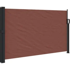 VIDAXL - Auvent latéral rétractable marron 120x600 cm