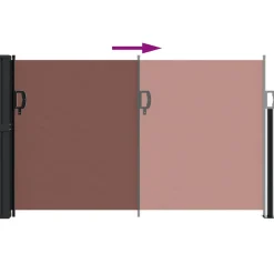 VIDAXL - Auvent latéral rétractable marron 120x600 cm