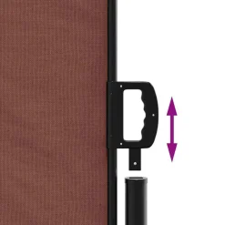 VIDAXL - Auvent latéral rétractable marron 120x600 cm