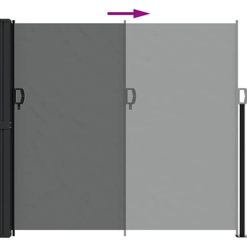 VIDAXL - Auvent latéral rétractable anthracite 180x300 cm
