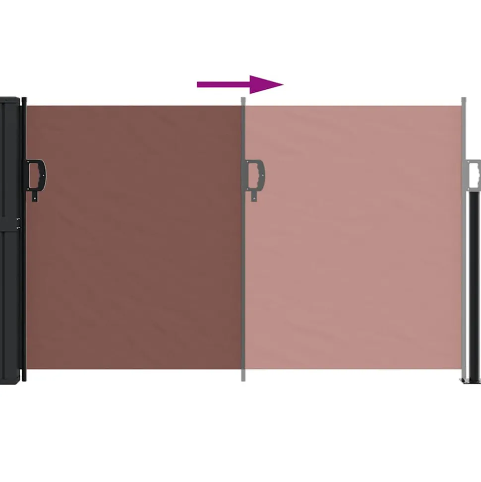 VIDAXL - Auvent latéral rétractable marron 117x300 cm