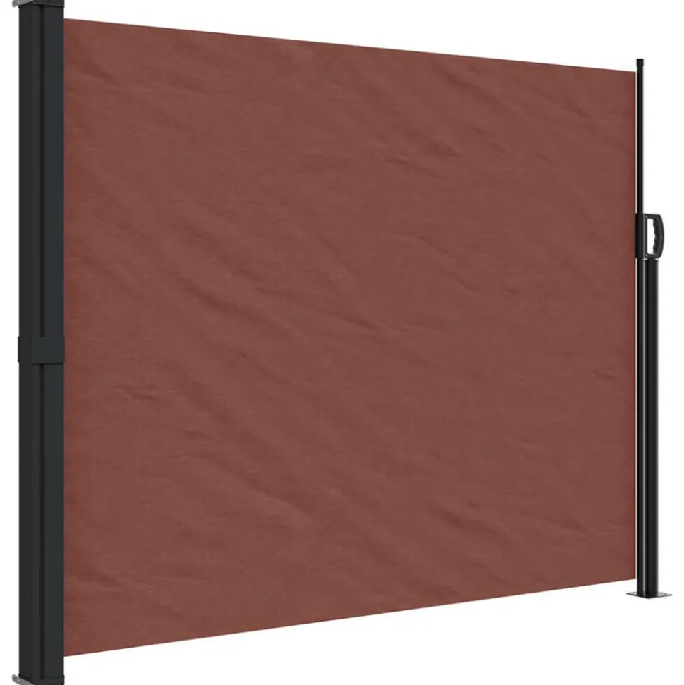 VIDAXL - Auvent latéral rétractable marron 160x300 cm