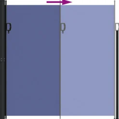 VIDAXL - Auvent latéral rétractable bleu 200x600 cm