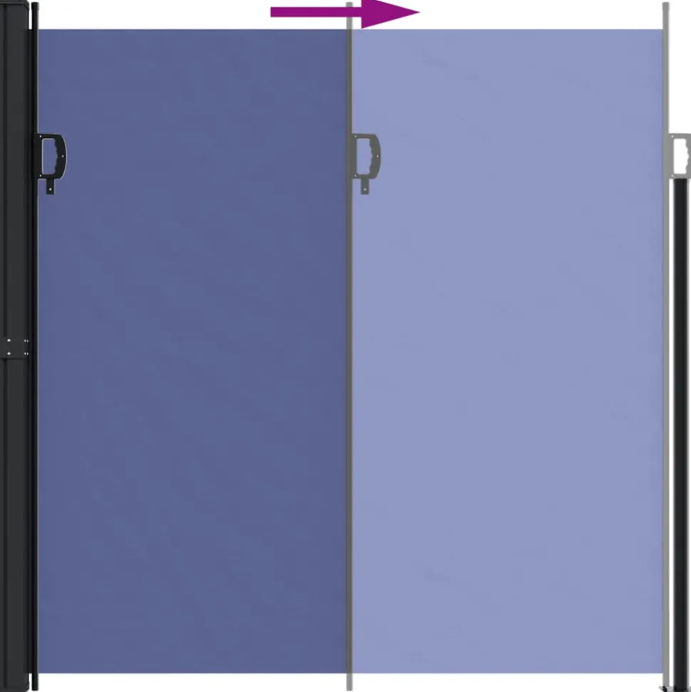VIDAXL - Auvent latéral rétractable bleu 200x600 cm