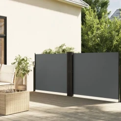 VIDAXL - Auvent latéral rétractable anthracite 140x1200 cm