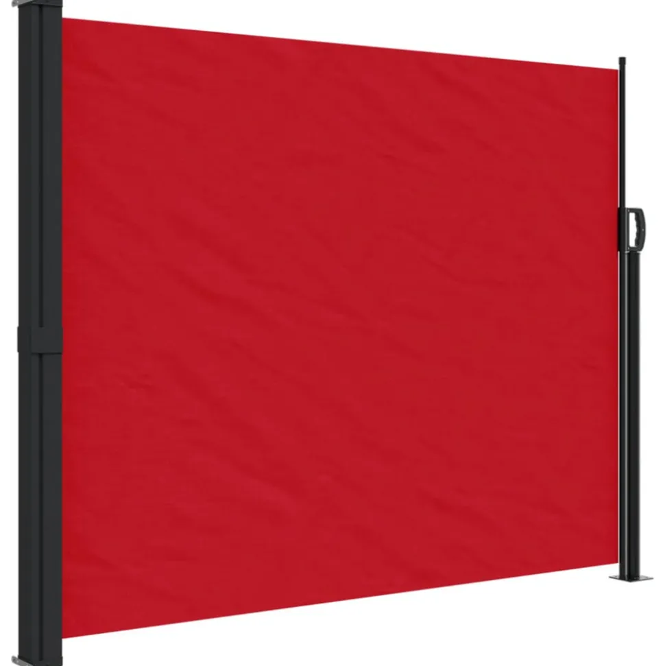 VIDAXL - Auvent latéral rétractable rouge 160x600 cm