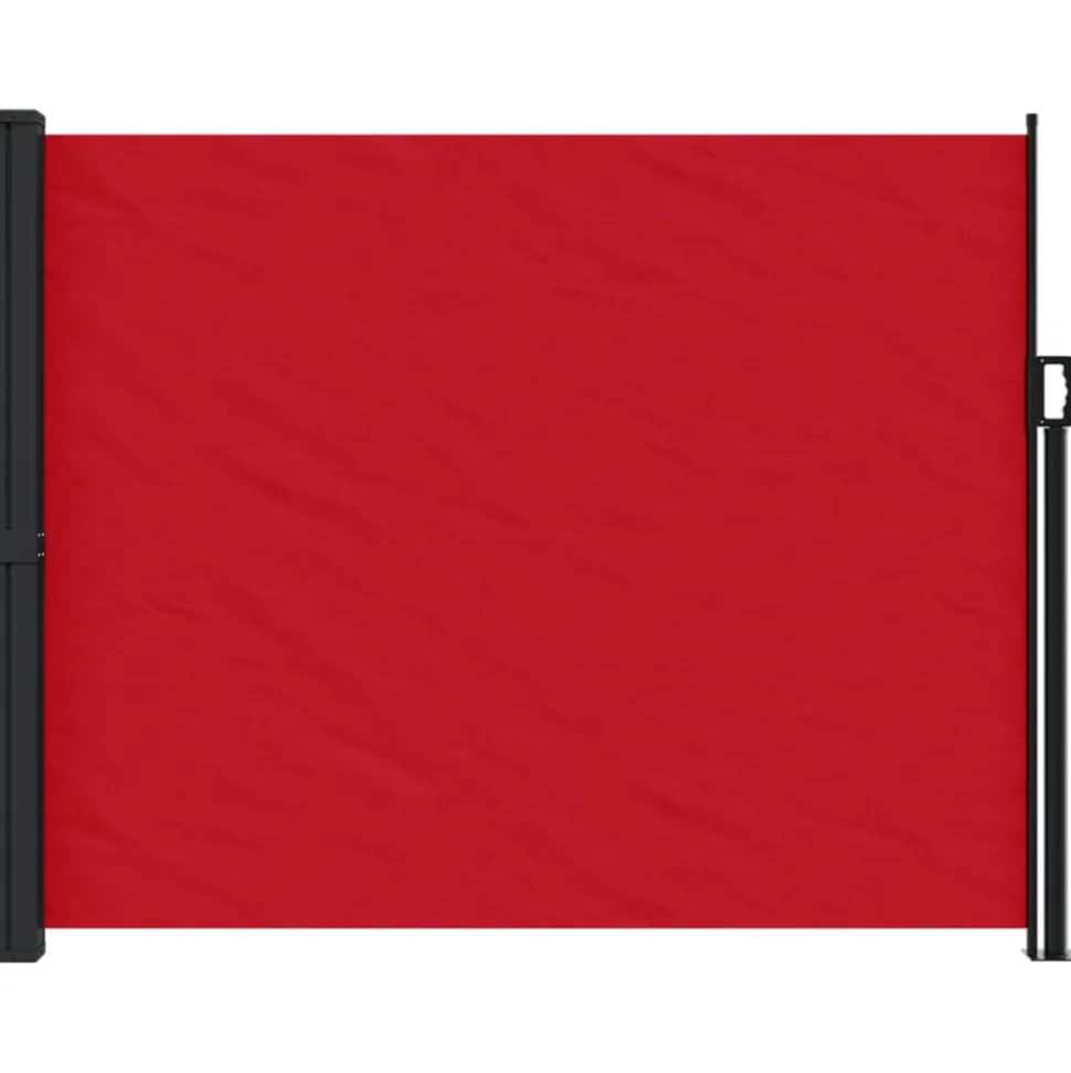 VIDAXL - Auvent latéral rétractable rouge 160x600 cm