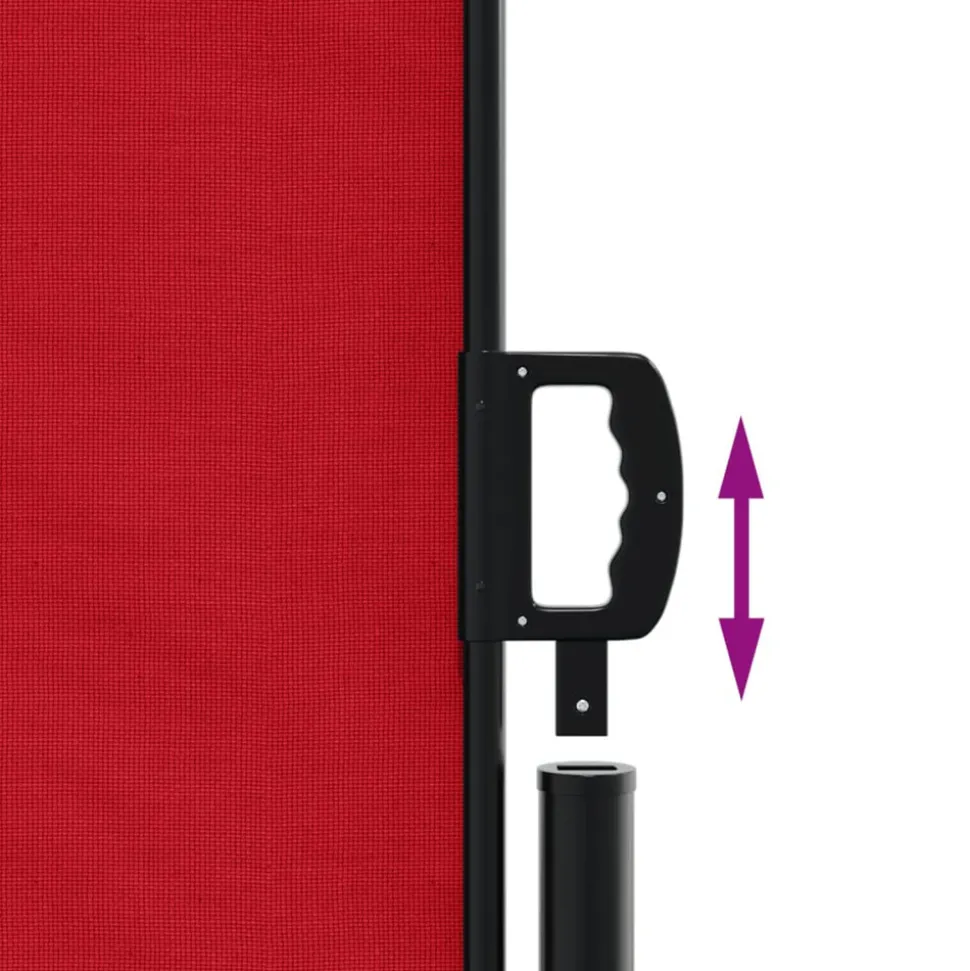 VIDAXL - Auvent latéral rétractable rouge 160x600 cm
