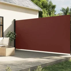 VIDAXL - Auvent latéral rétractable marron 200x600 cm