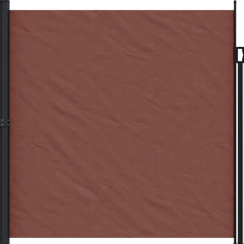 VIDAXL - Auvent latéral rétractable marron 200x600 cm