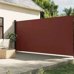 VIDAXL - Auvent latéral rétractable marron 220x600 cm