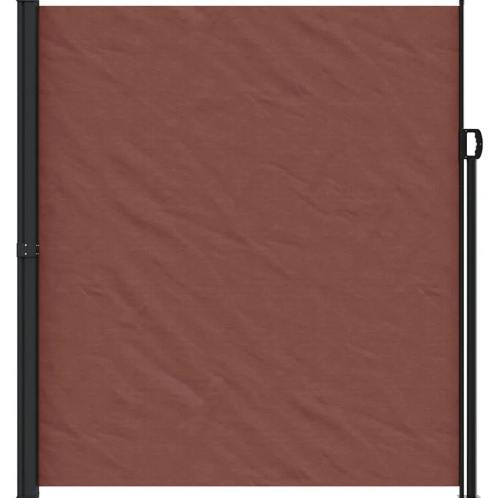 VIDAXL - Auvent latéral rétractable marron 220x600 cm