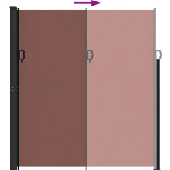 VIDAXL - Auvent latéral rétractable marron 220x600 cm