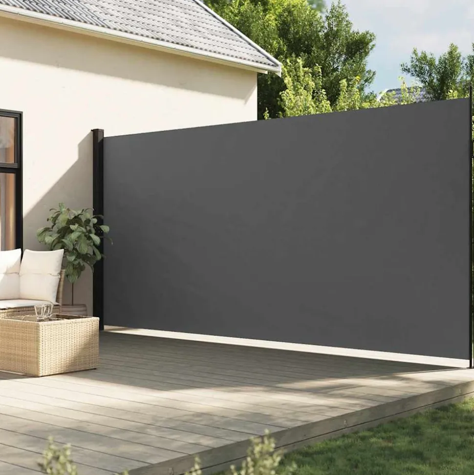 VIDAXL - Auvent latéral rétractable anthracite 200x600 cm