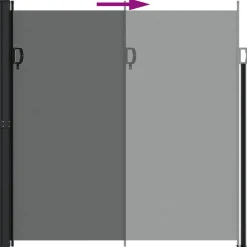 VIDAXL - Auvent latéral rétractable anthracite 200x600 cm