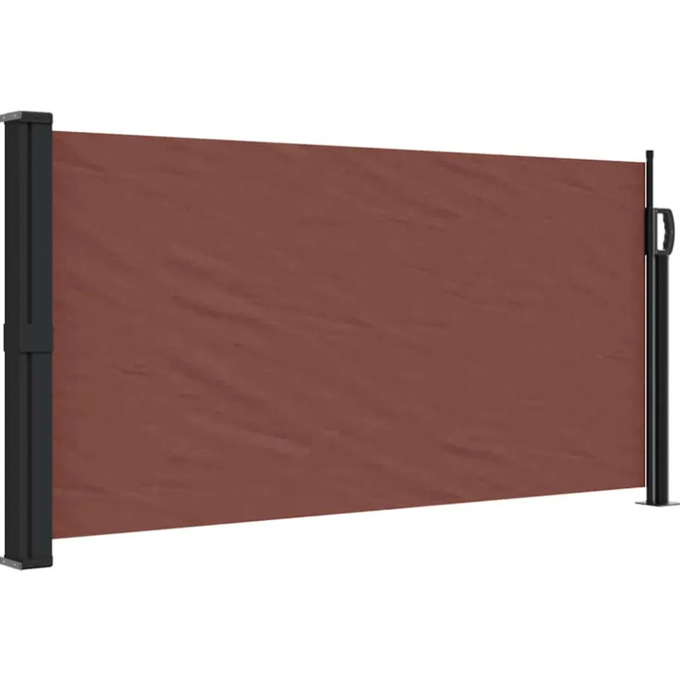 VIDAXL - Auvent latéral rétractable marron 100x500 cm