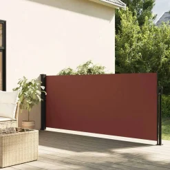 VIDAXL - Auvent latéral rétractable marron 100x500 cm