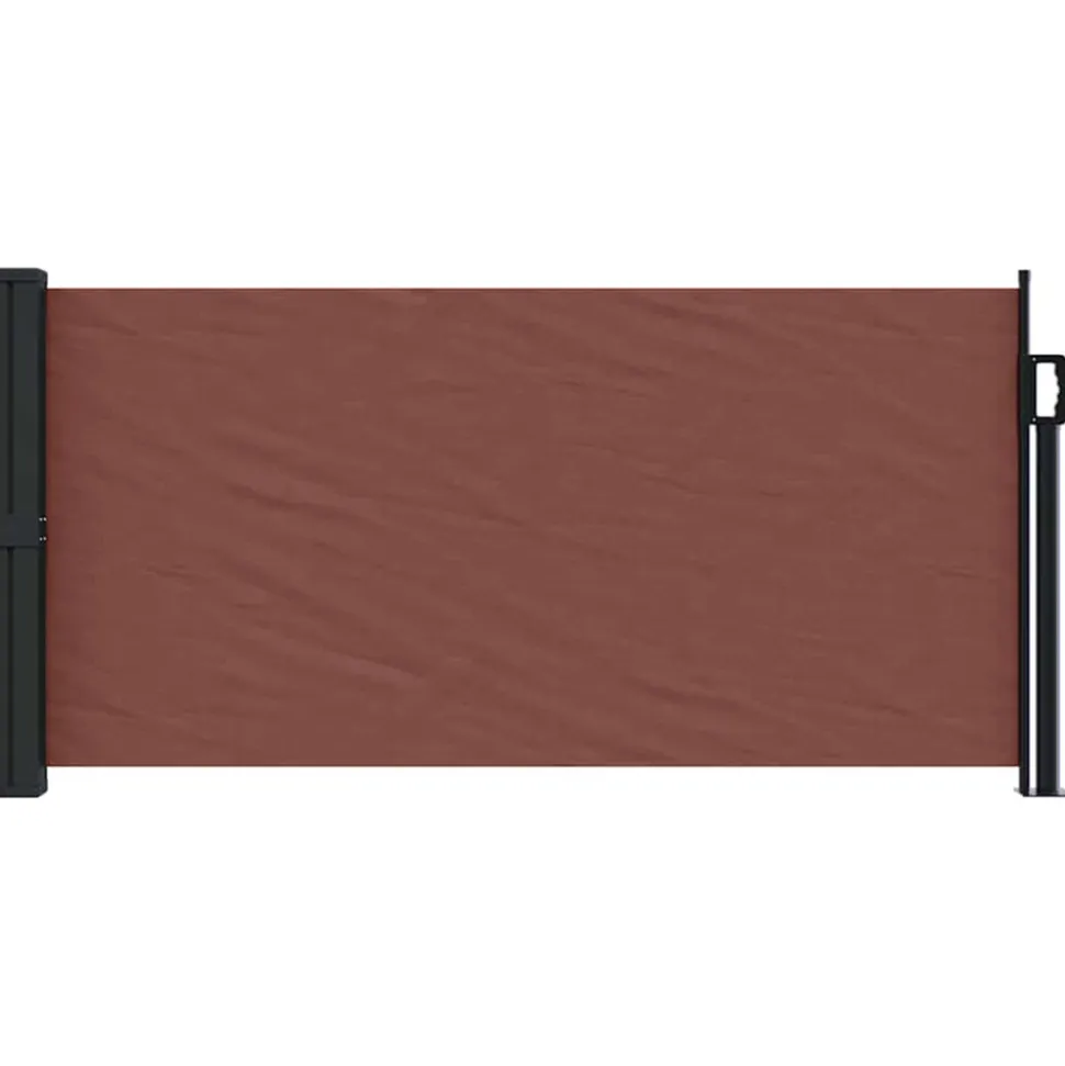 VIDAXL - Auvent latéral rétractable marron 100x500 cm