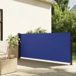 VIDAXL - Auvent latéral rétractable bleu 140x600 cm
