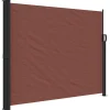 VIDAXL - Auvent latéral rétractable marron 160x600 cm
