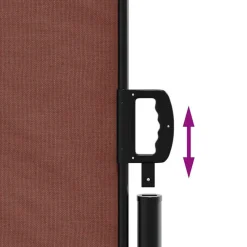 VIDAXL - Auvent latéral rétractable marron 160x600 cm