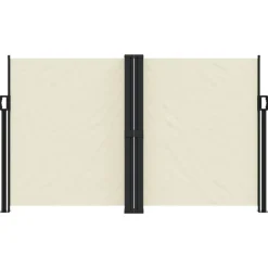 VIDAXL - Auvent latéral rétractable crème 140x1200 cm